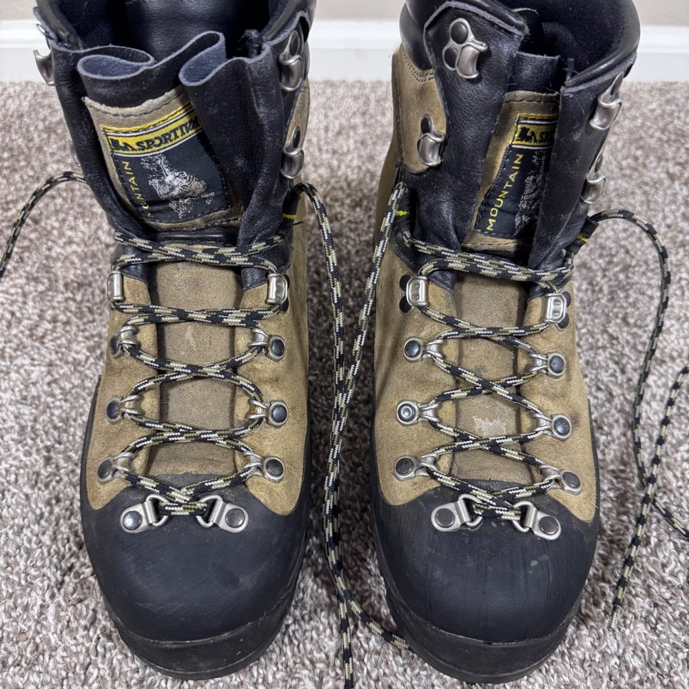 La Sportiva Makalu Mountaineering Alpine Leather Hiking Boots Vibram Sole Sz 41 - Picture 7 of 11